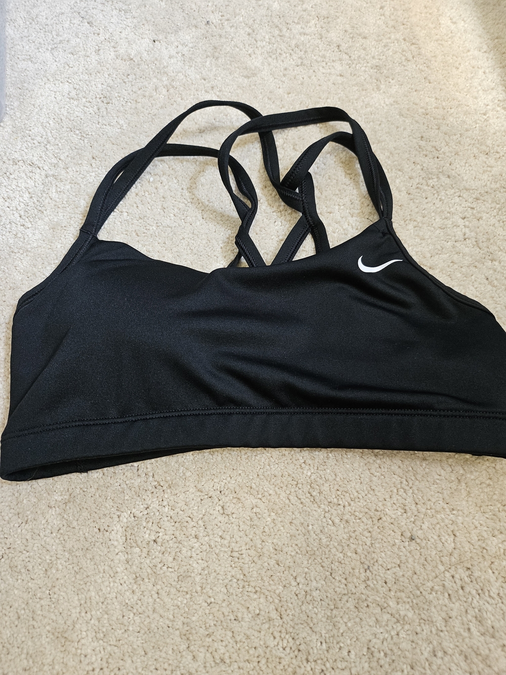Nike Black Strappy Crossback Sports Bra